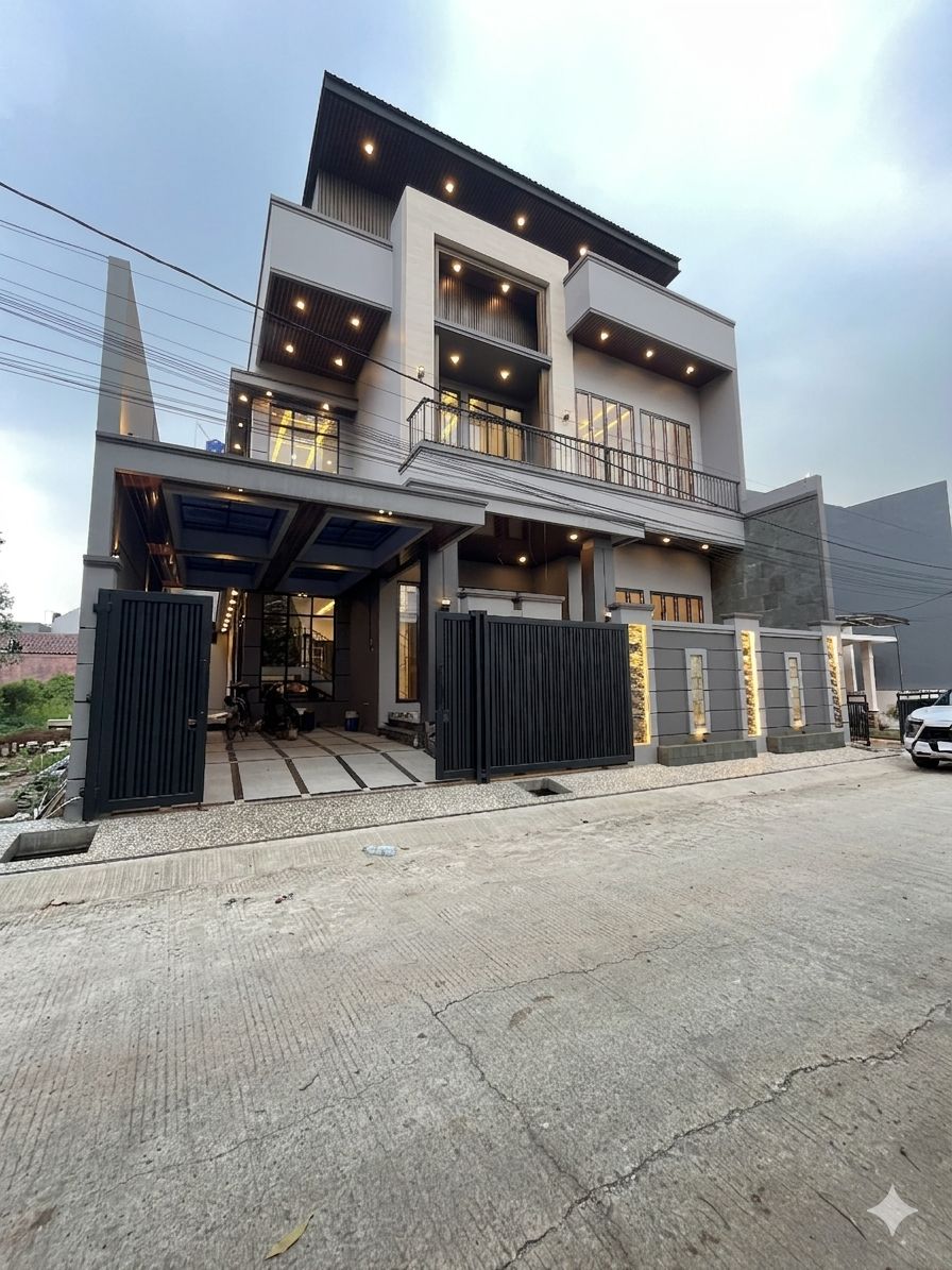 RUMAH MODERN KONTEMPORER FULL FURNISH
